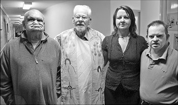 Bern Ryan with John Roberts, Roslyn Chapman and Michael Doyle at Booroongen Djugun Aged Care Facility