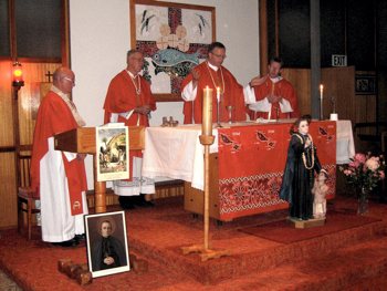 Mass celebrating the feast of St Peter Channel.