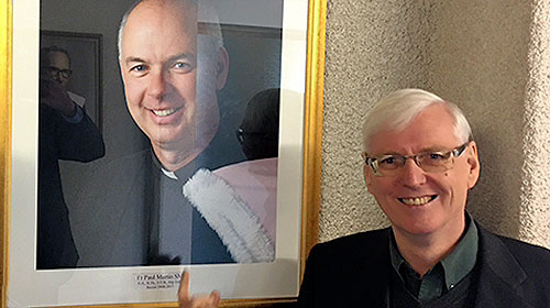 Vicar General of the Society of Mary, Fr Larry Duffy with Fr Paul Martin